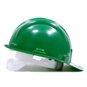 Capacete de segurança verde escuro com carneira Plastcor